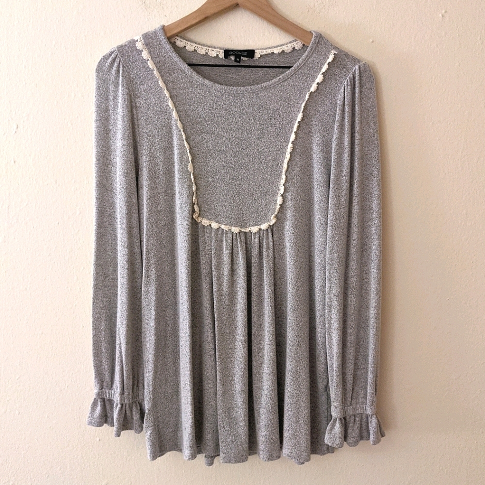 Roolee Plush Soft Flowy Blouse sz M